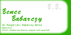 bence babarczy business card